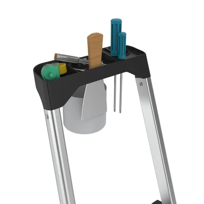 Ladder Twin, aluminum, 3+1 steps
