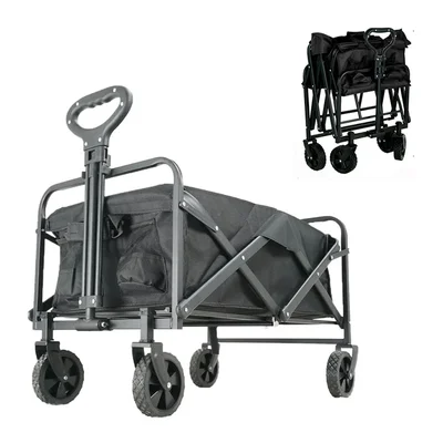 TRANSPORT TROLLEY WITH BRAKE BLACK