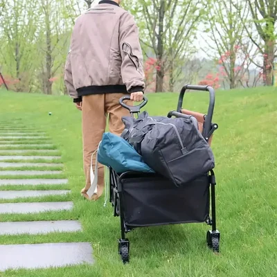 TRANSPORT TROLLEY WITH BRAKE BLACK