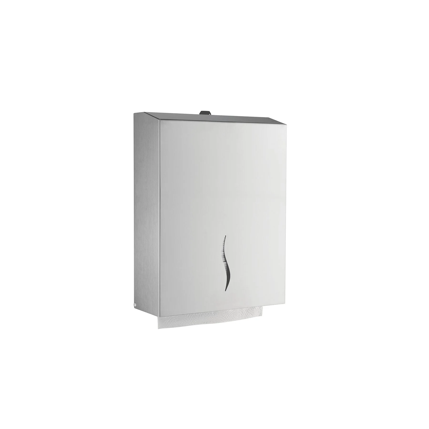 Диспенсър за кърпи за ръце Dayco, с V-сгъвка, 27 х 12 х 21 cm, инокс, за 300 кърпи