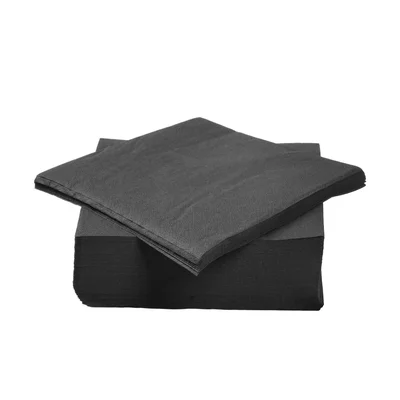 Napkins, cellulose, 2-ply, 1/4 fold, 33 ? 33 cm, black, 400 pcs