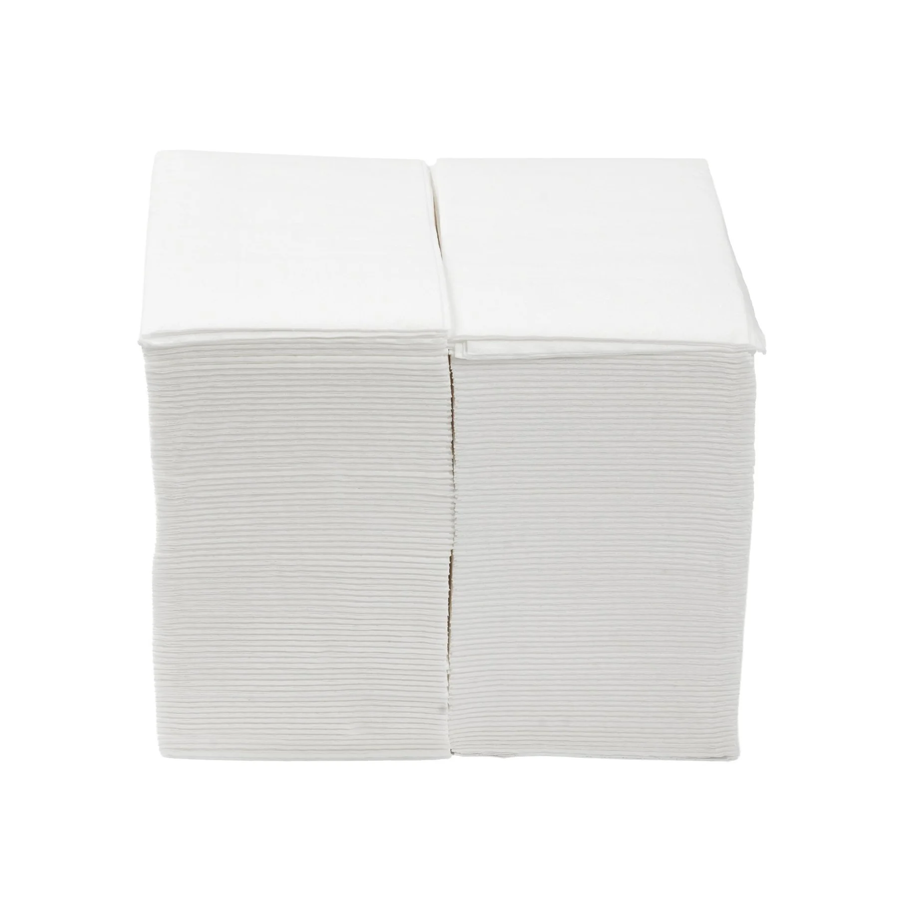 Napkins, cellulose, double-ply, 1/8 fold, 33 x 33 cm, with border, white, 150 counts