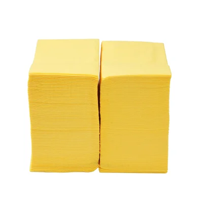 Napkins, cellulose, double-ply, 1/8 fold, 33 x 33 cm, yellow, 150 counts