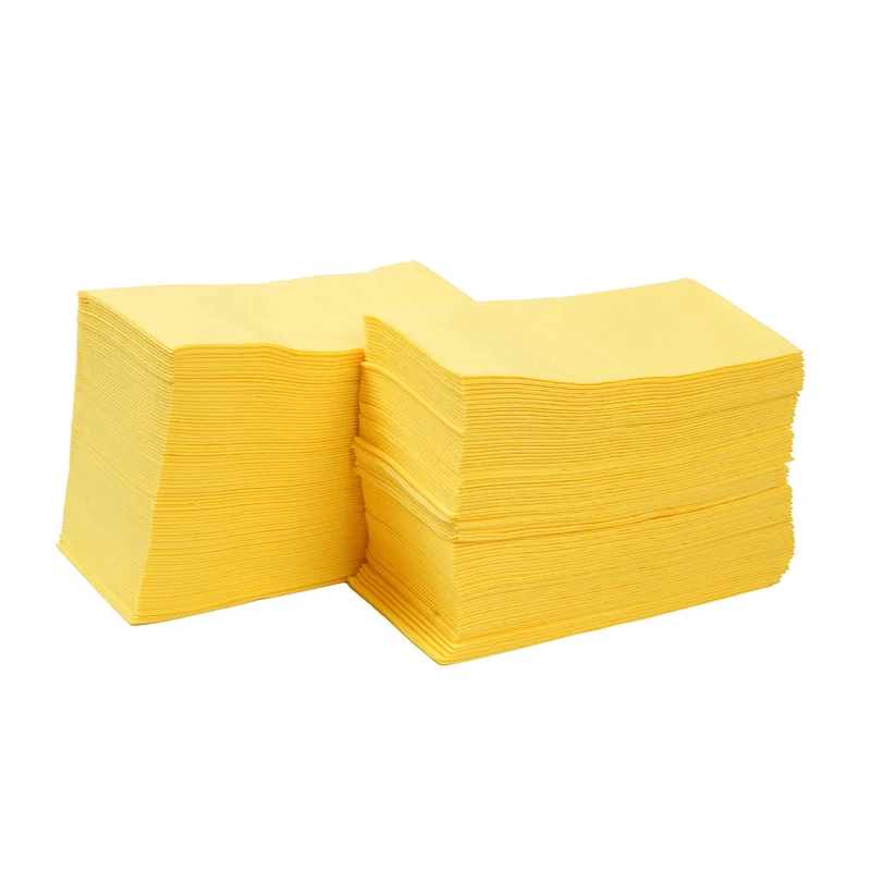 Napkins, cellulose, double-ply, 1/8 fold, 33 x 33 cm, yellow, 150 counts
