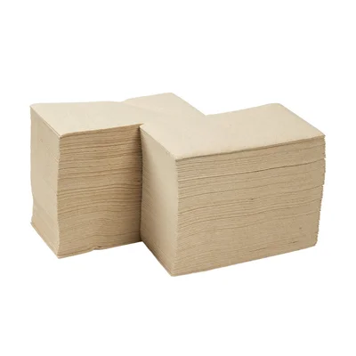 Napkins, cellulose, double-ply, 1/8 fold, 33 x 33 cm, kraft, 150 counts