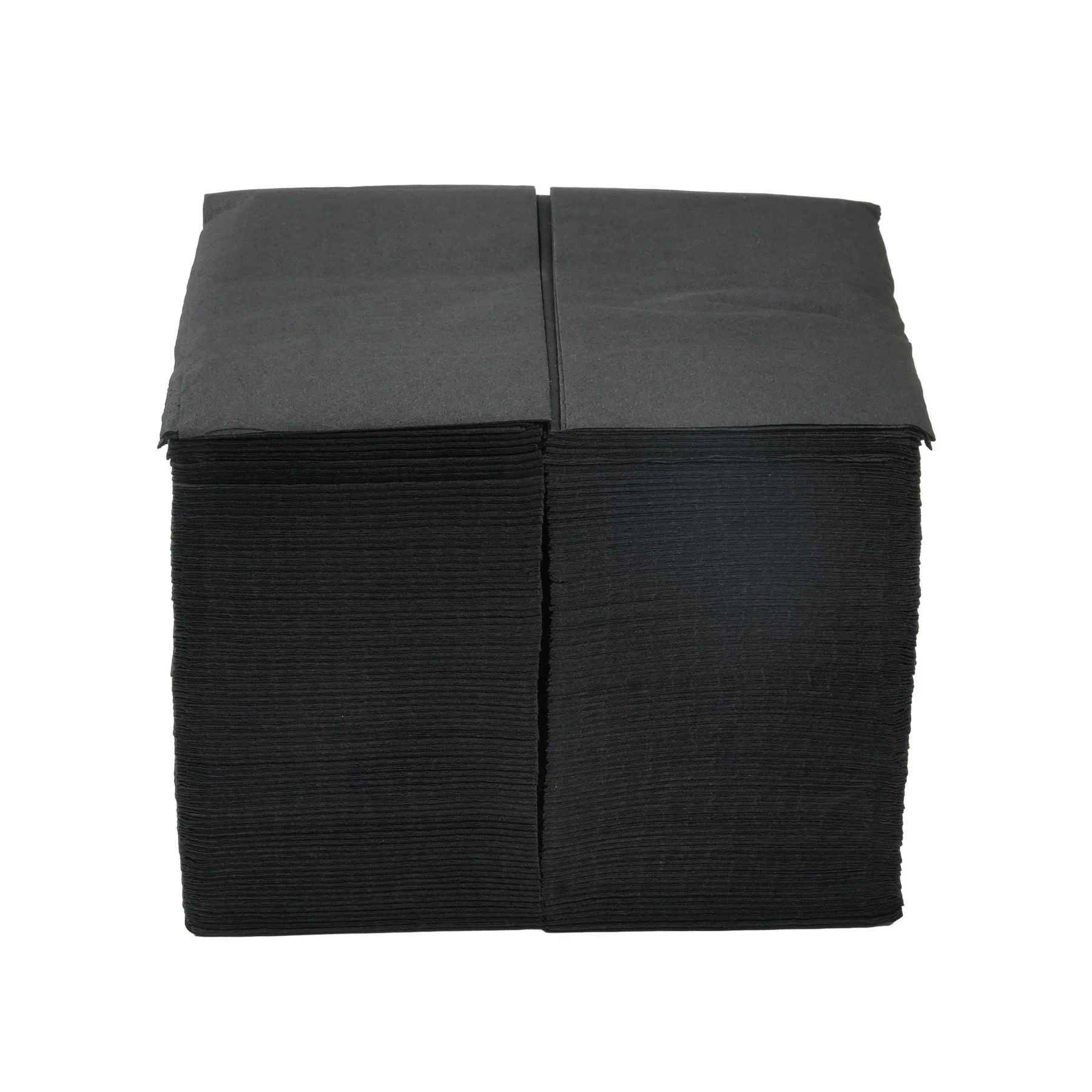 Napkins, cellulose, double-ply, 1/8 fold, 33 x 33 cm, black, 150 counts