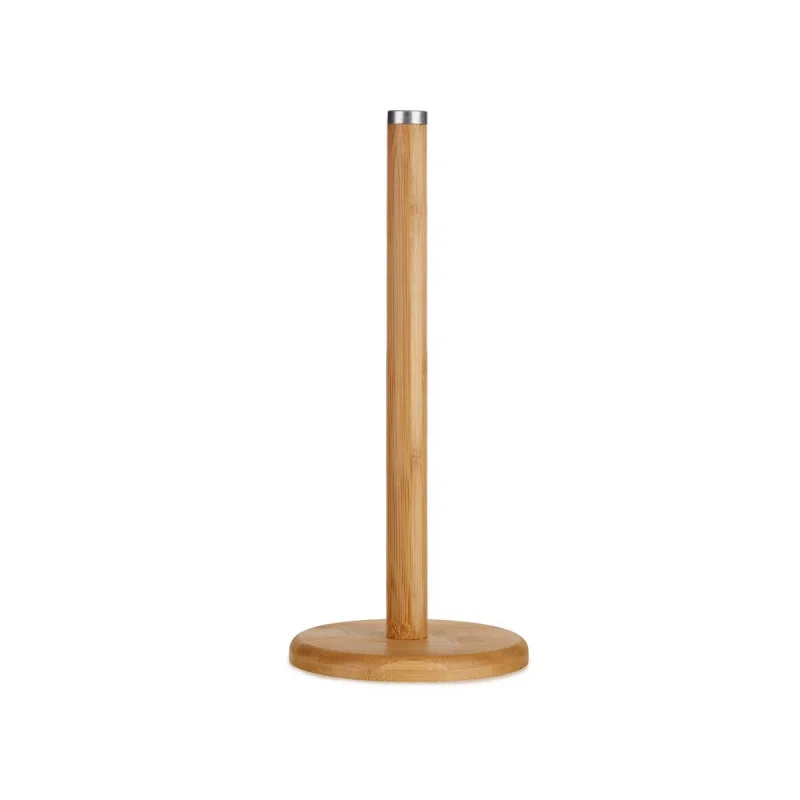 Paper towel holder Kinvara, bamboo and steel