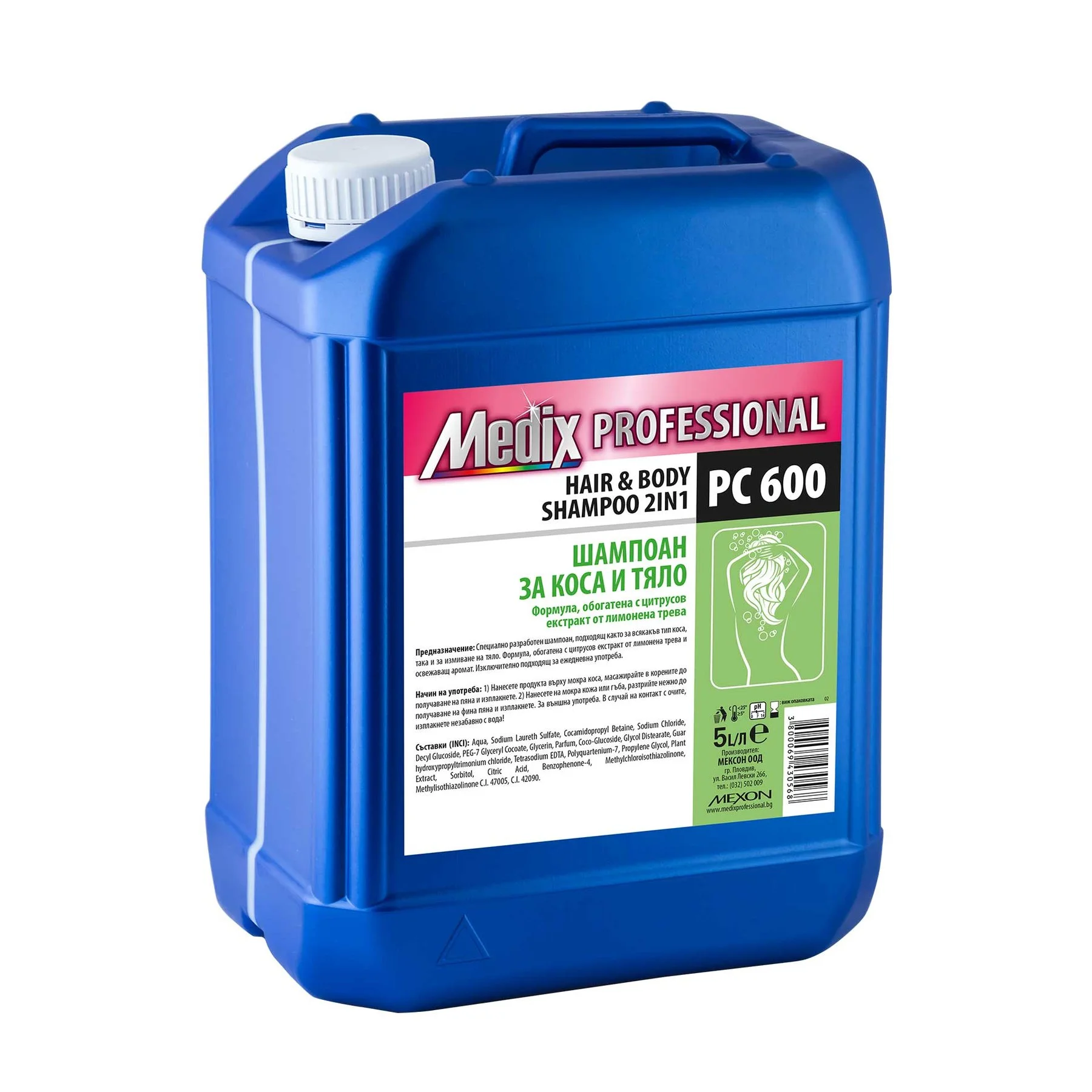 Shampoo for hair Medix Professional and body PC600, 5 L