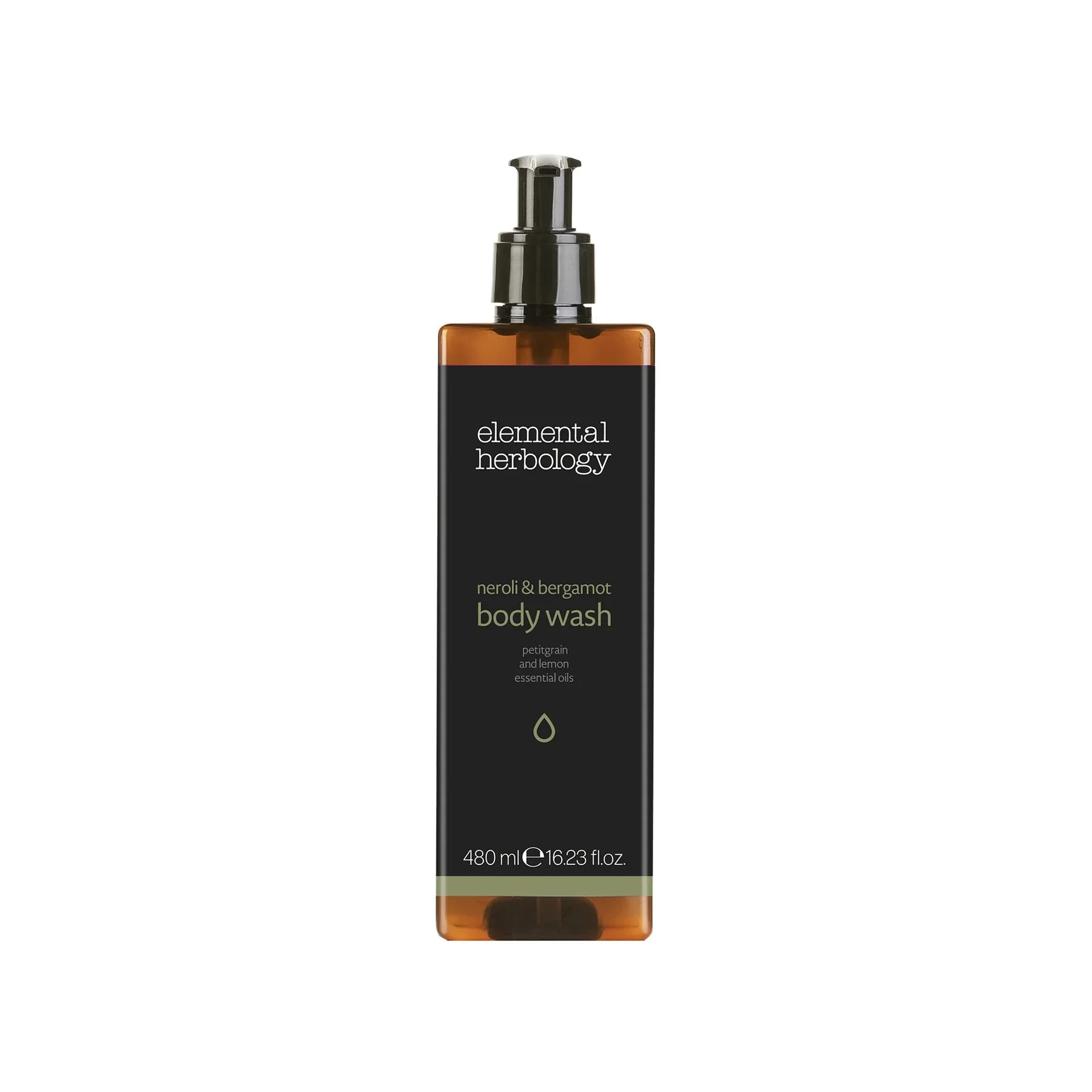 Shower gel GFL Cosmetics Elemental, with pump, sealed, 480 ml, 6 x 6 x 20 cm