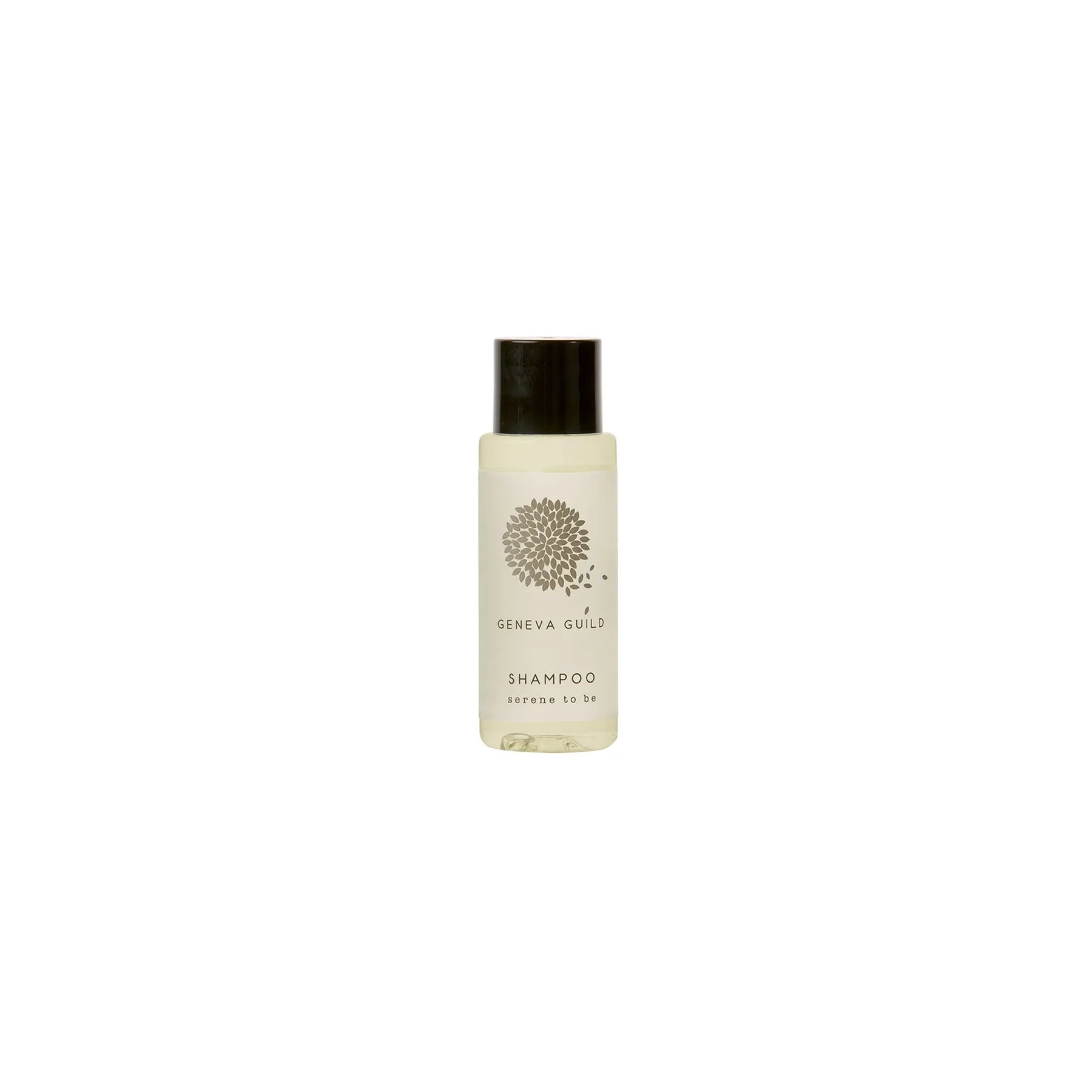 Shampoo GFL Cosmetics Geneva, with black cap, 30 ml, 300 count, 2.6 х 8 cm