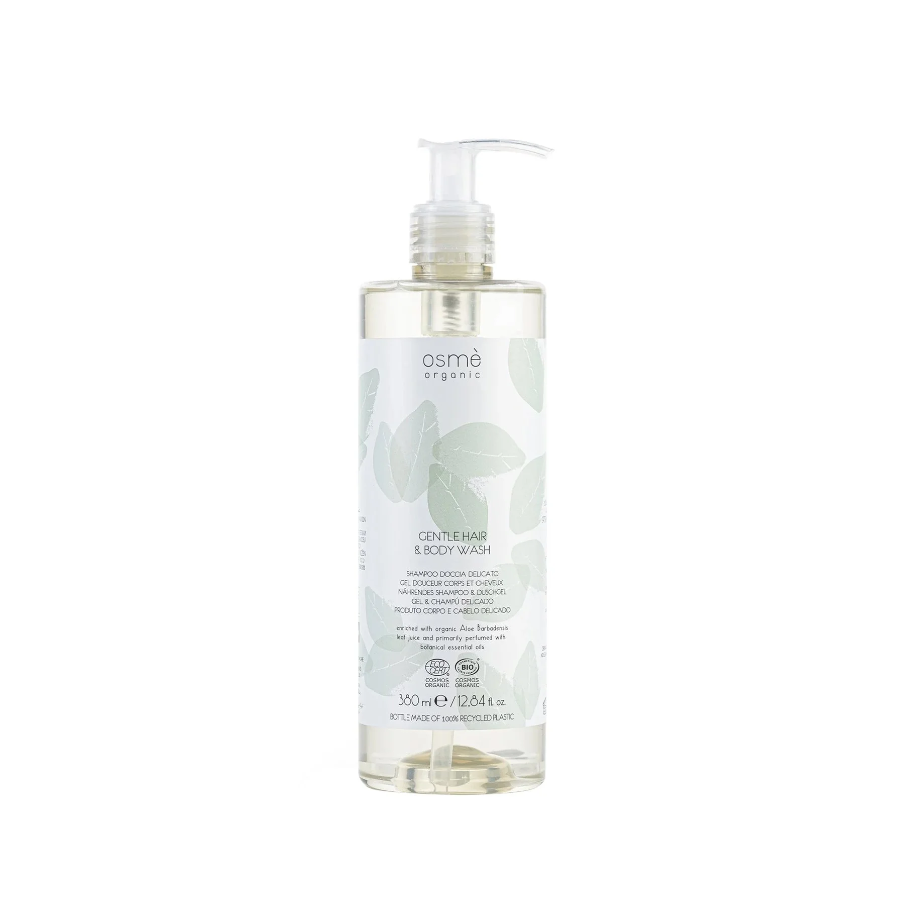 Shower gel for hair GFL Cosmetics and body Osme, with pump, sealed, 380 ml, 6 x 20 cm