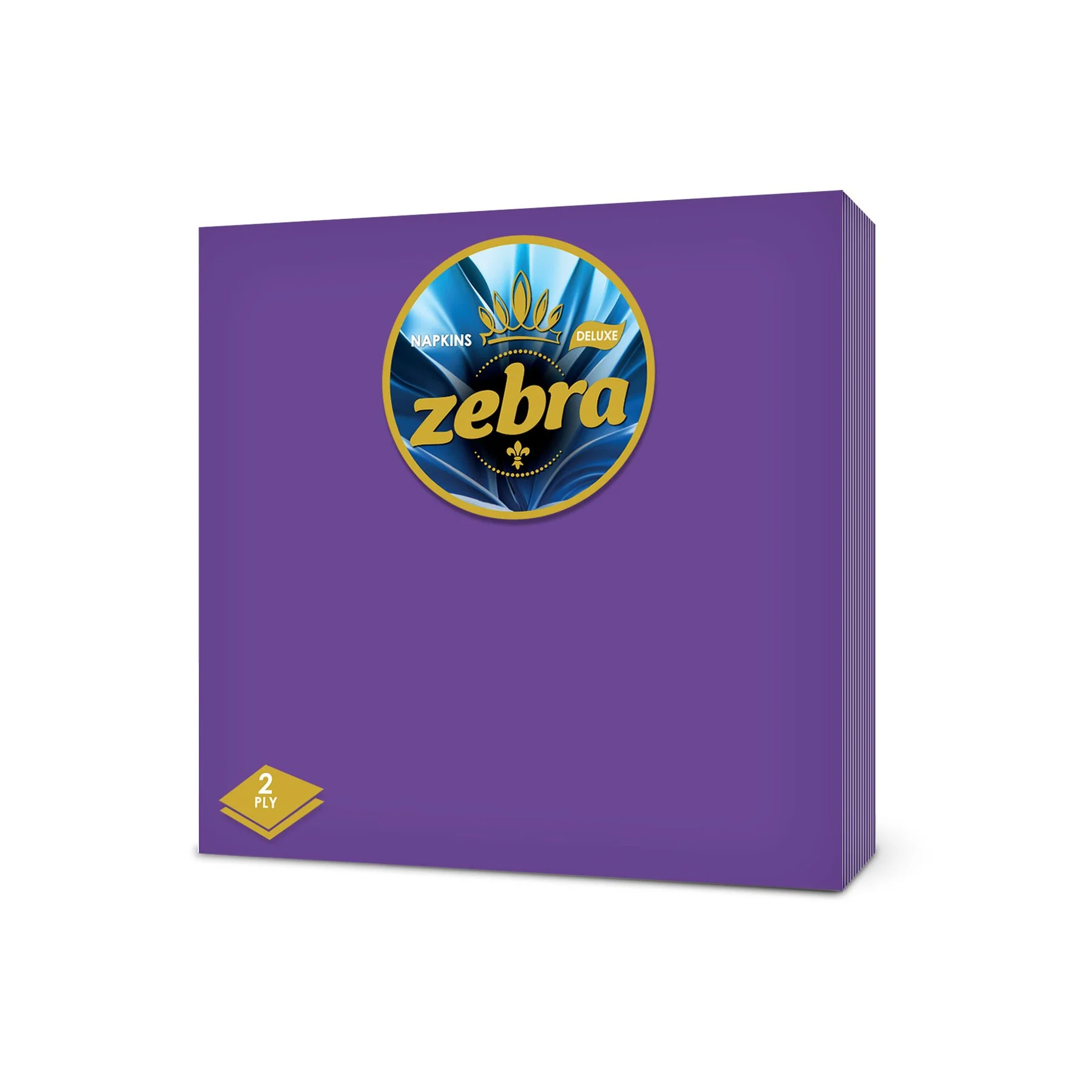 Napkins Zebra Deluxe, 2-ply, 33 ? 33 cm, purple, 35 pcs