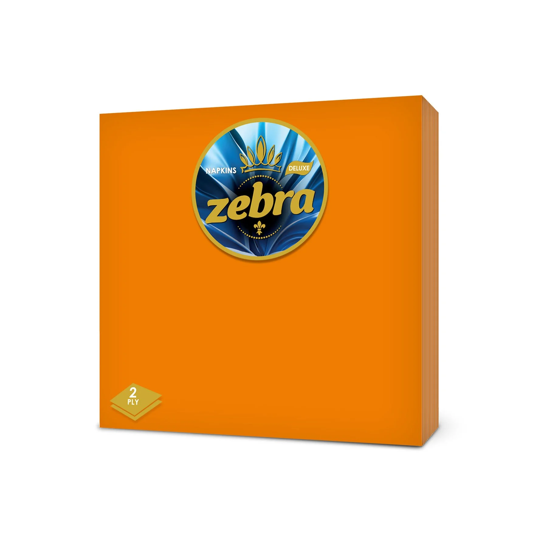 Napkins Zebra Deluxe, 2-ply, 33 ? 33 cm, orange, 35 pcs