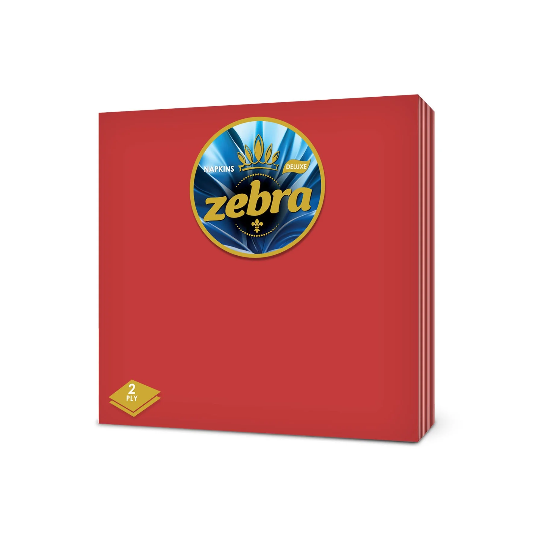 Napkins Zebra Deluxe, 2-ply, 33 ? 33 cm, red, 35 pcs