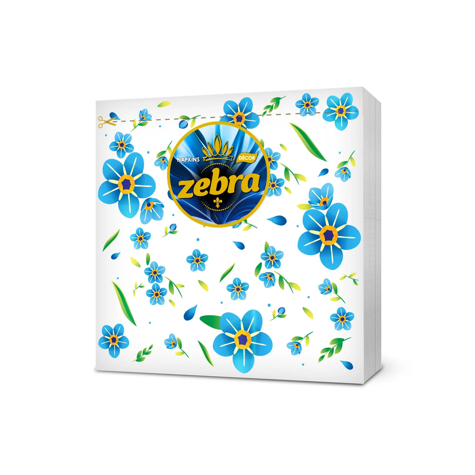 Napkins Zebra, printed, 1-ply, 33 ? 33 cm, 65 pcs