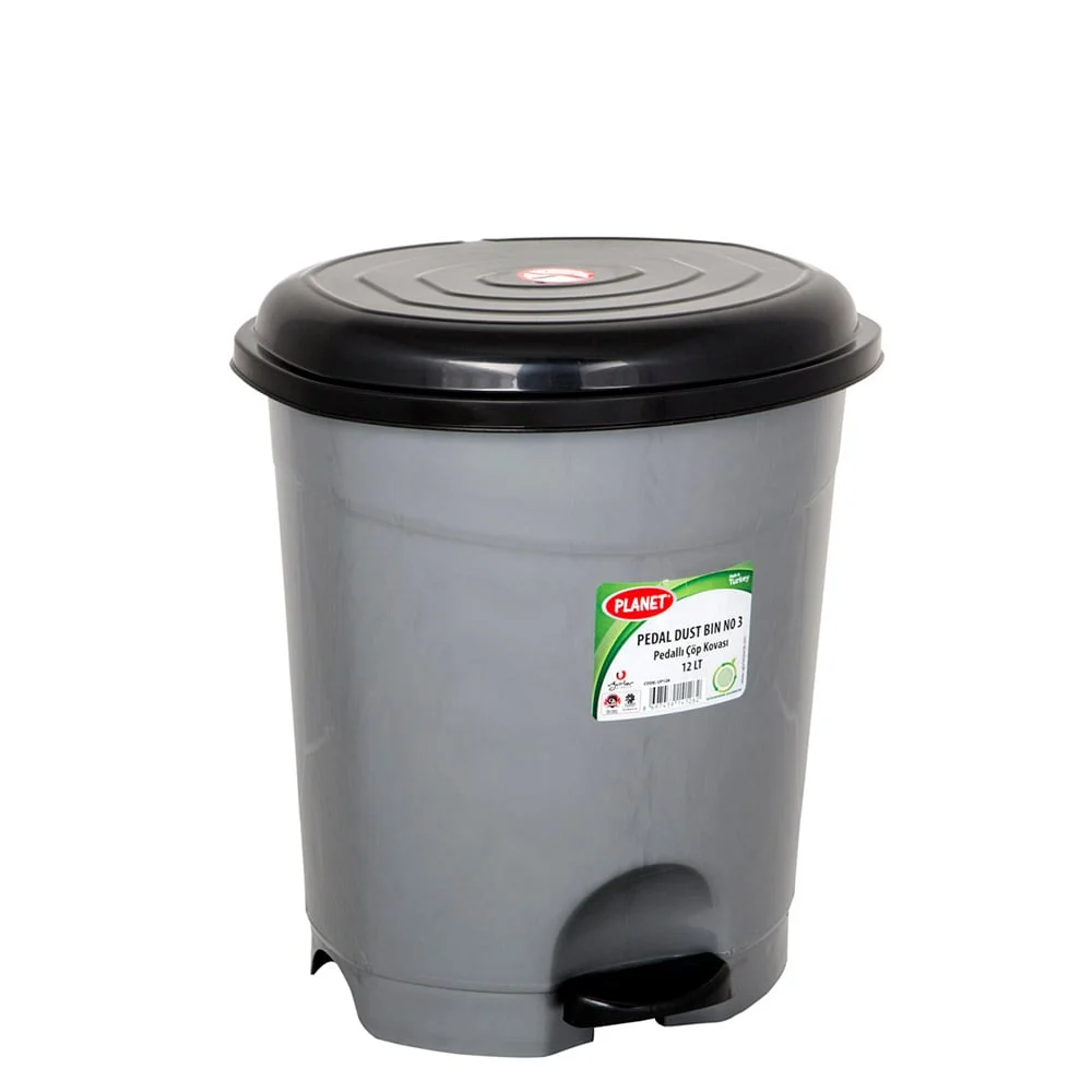 Basket Planet with pedal, 12 L, gray, 290 x 270 x 325 cm