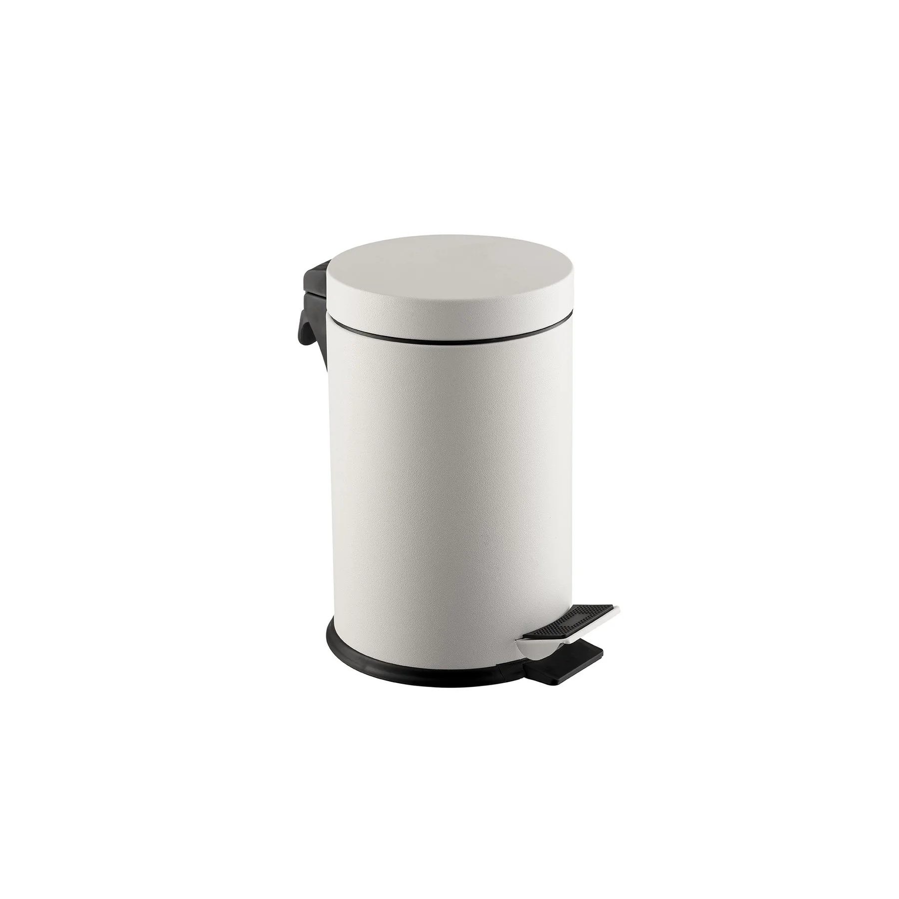 Waste bin Dayco, with pedal, metal, o22 x 36 cm, 12 L, white