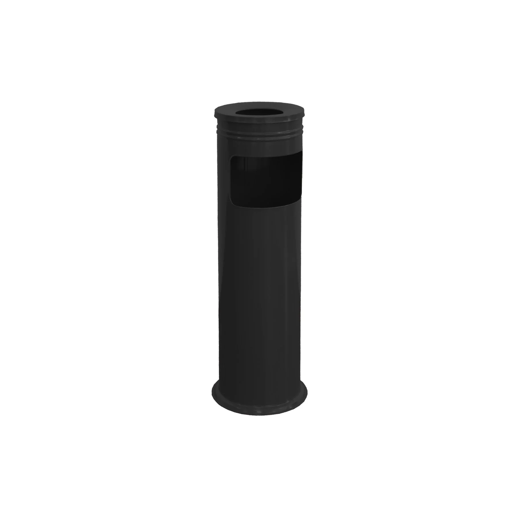 Waste bin Dayco, with ashtray, o18 x 60 cm, 13 L, black