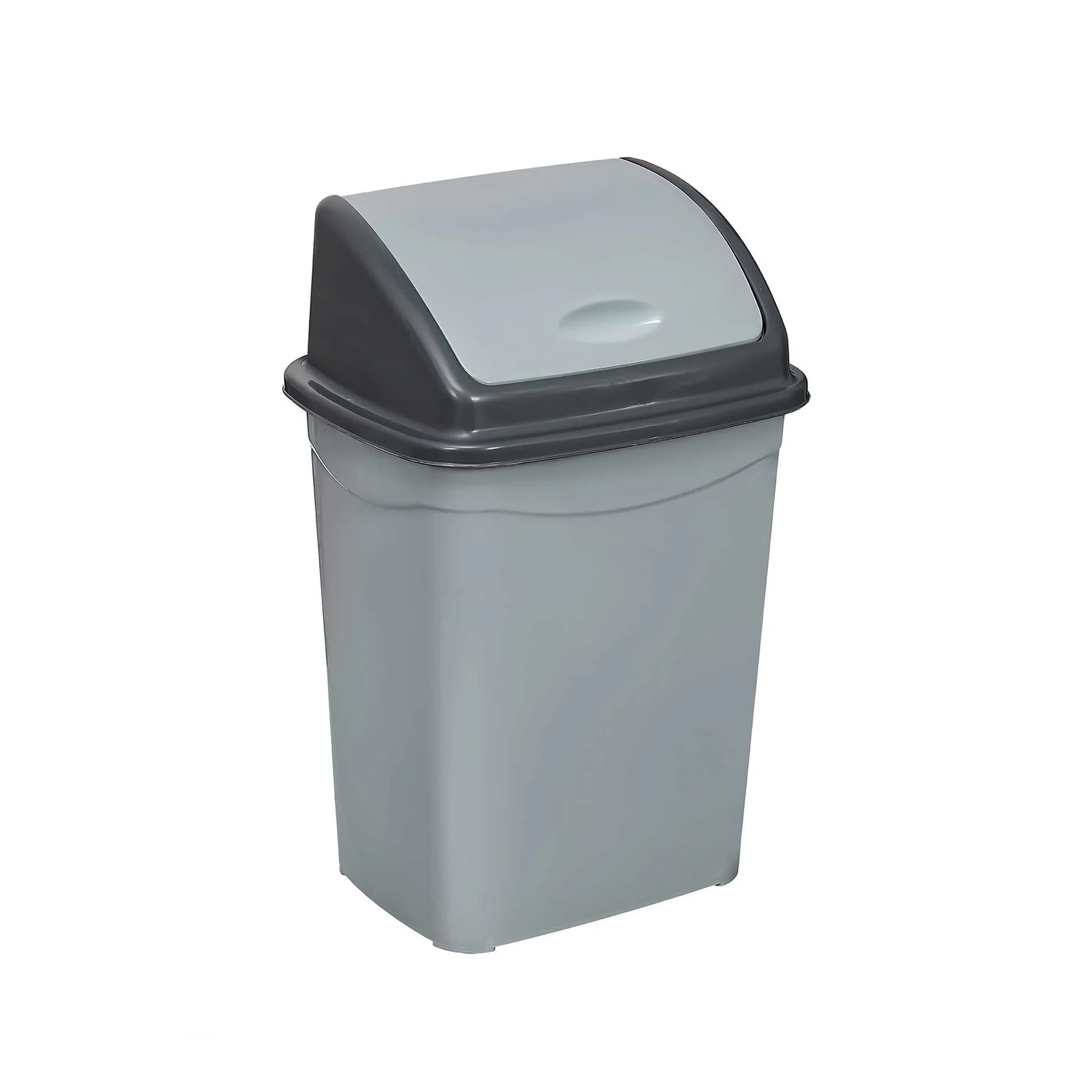 Planet waste bin, with swinging lid, 26 L, gray-black