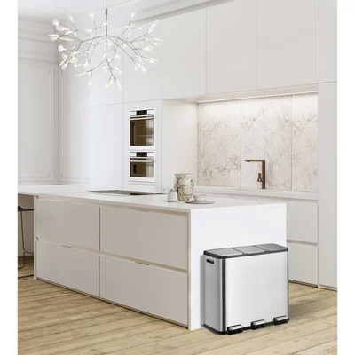 Waste bin Eko Ecocasa II, for separate collection, with pedal, 15+15+15 L