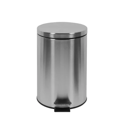 Кош за отпадъци Office 1, с педал, метален, 25.2 х 25.2 х 39.3 cm, 12 L, инокс