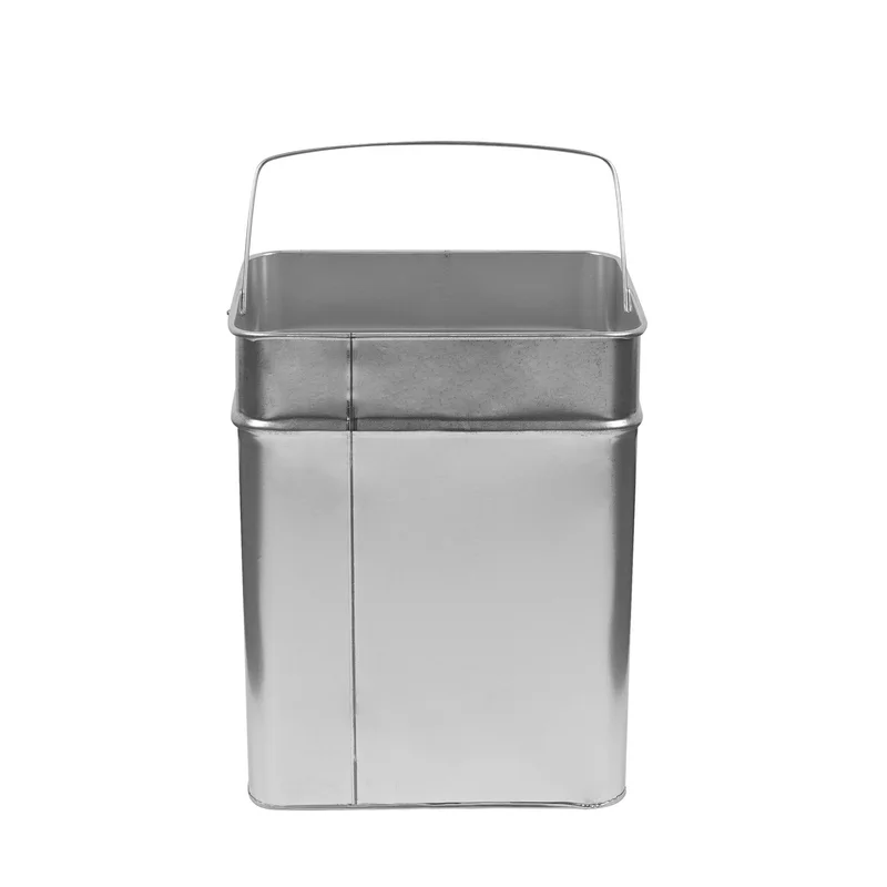 Waste bin Office 1, with ashtray, 30 х 24 х 60.5 cm, stainless steel, 17 l