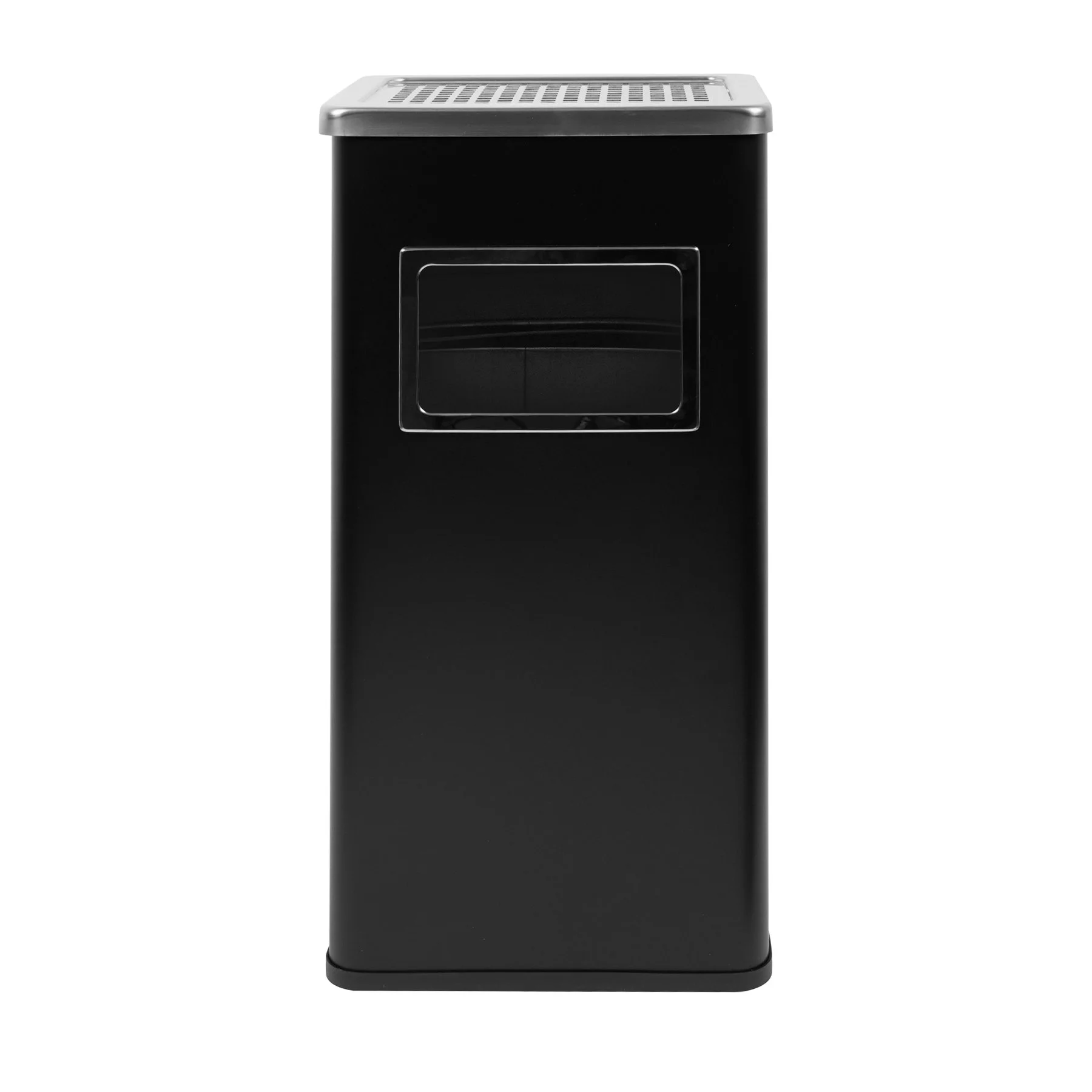 Waste bin Office 1, with ashtray, 30 х 24 х 60.5 cm, black matte, 17 l
