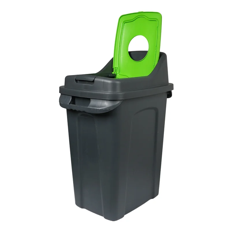 Planet recycling bin, 50 L, green