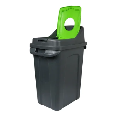 Planet recycling bin, 50 L, green