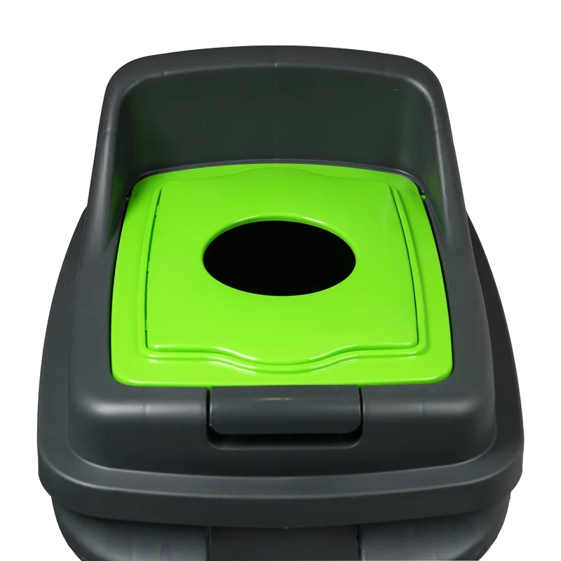Planet recycling bin, 50 L, green