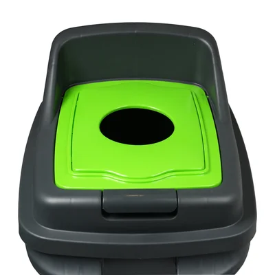 Planet recycling bin, 50 L, green