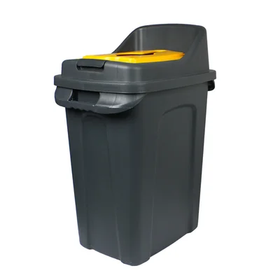 Planet recycling bin, 50 L, yellow