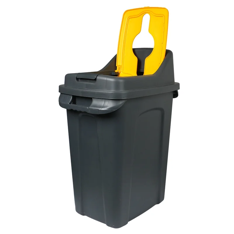 Planet recycling bin, 50 L, yellow