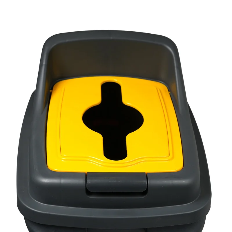Planet recycling bin, 50 L, yellow