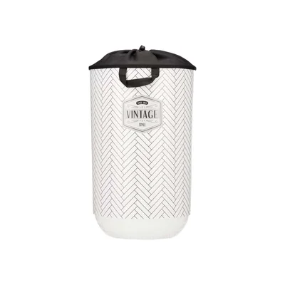Кош за пране Kipit, пластмасов, с капак, 40 L, бял