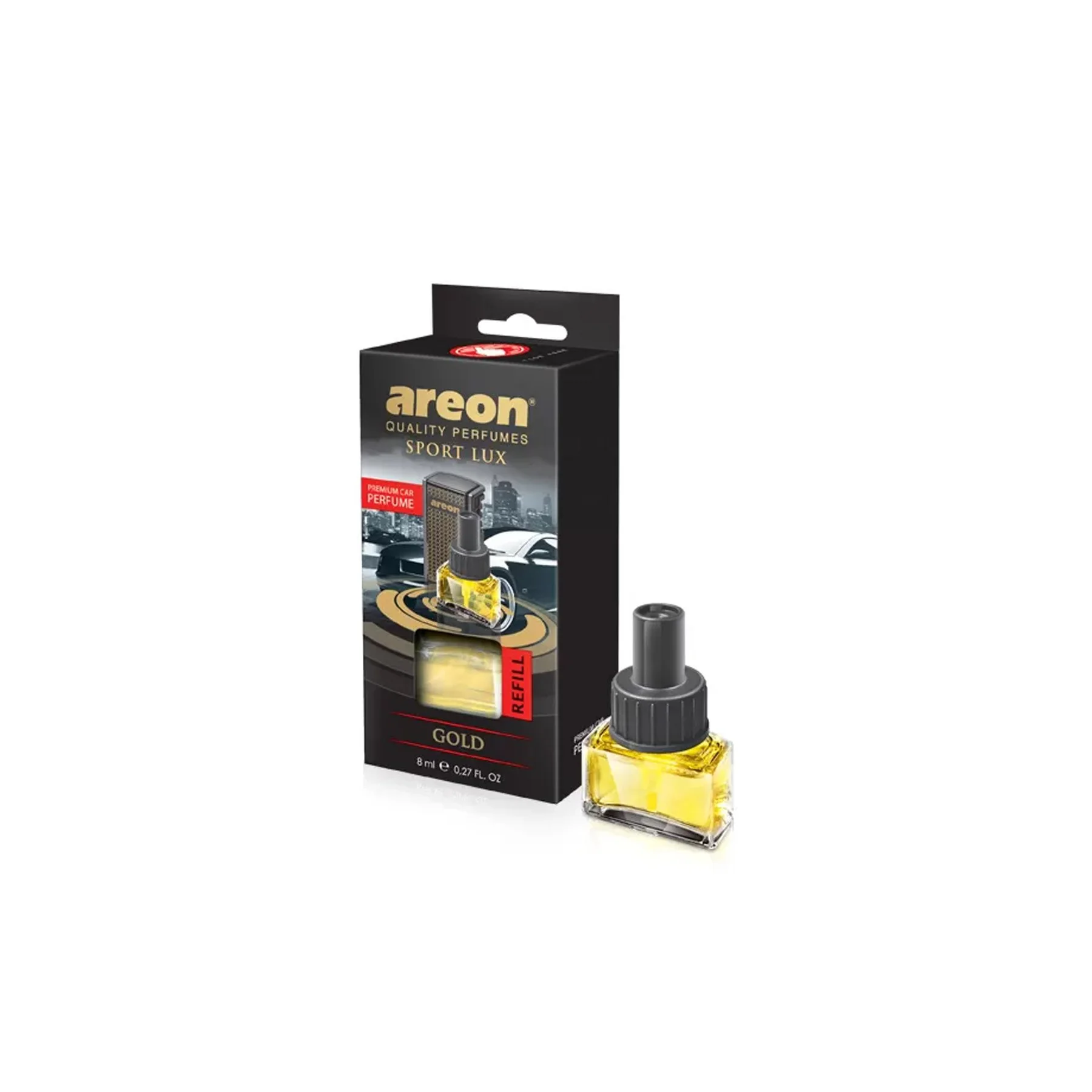 Refill for air freshener for car Areon Gold, 8 ml