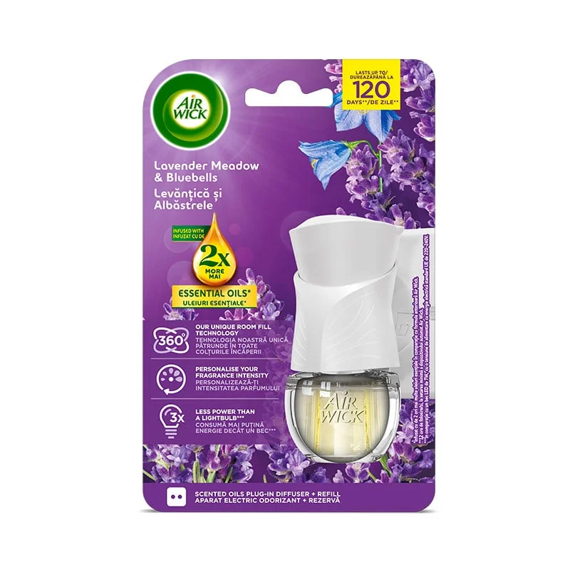 Air Wick Electrical Plug-in, Extra Oils, Lavender, starter kit, 19 ml