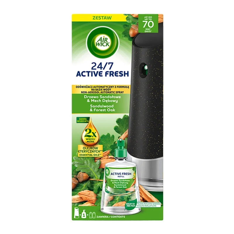 Air Wick Active Fresh, Extra Oils starter kit, Sandalwood, 228 ml