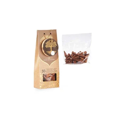 Ароматни конуси Acorde Marron, тамян, кафяви, 30 броя