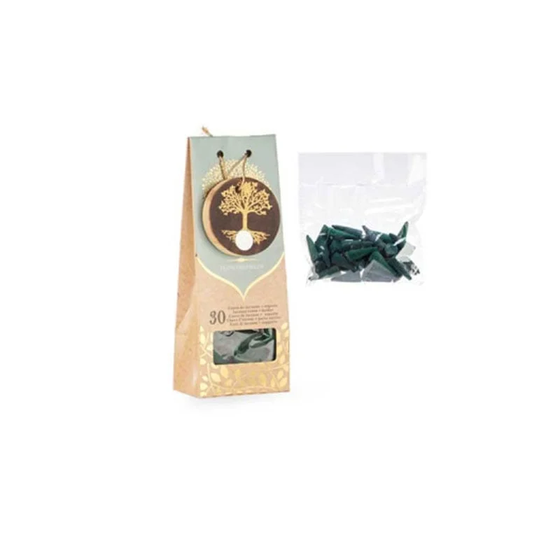 Ароматни конуси Acorde Marron, тамян, мента, 30 броя