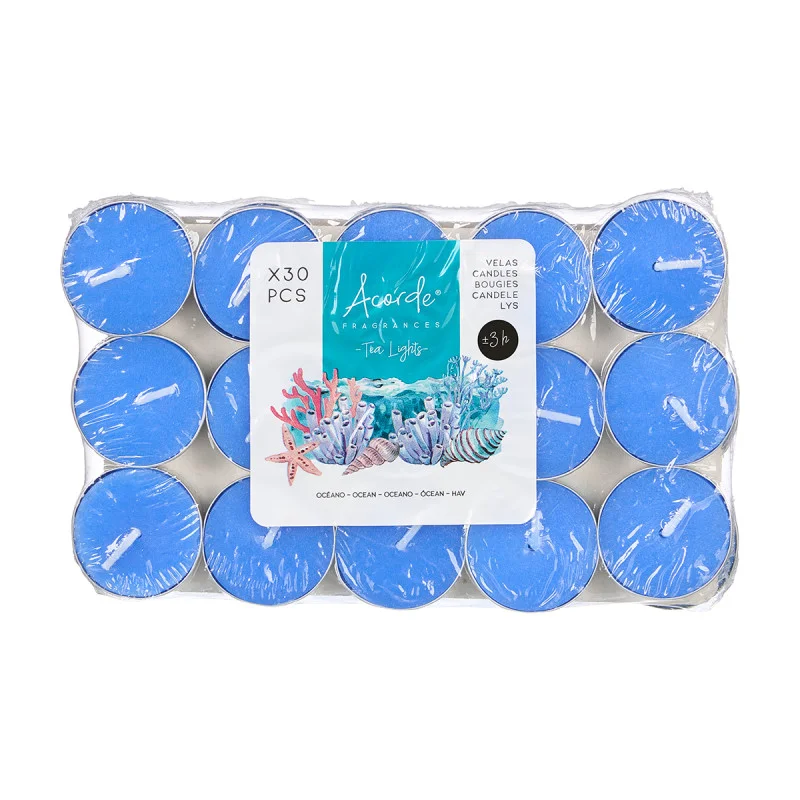 Tea lights Acorde, Ocean, 3 hours, 30 pcs