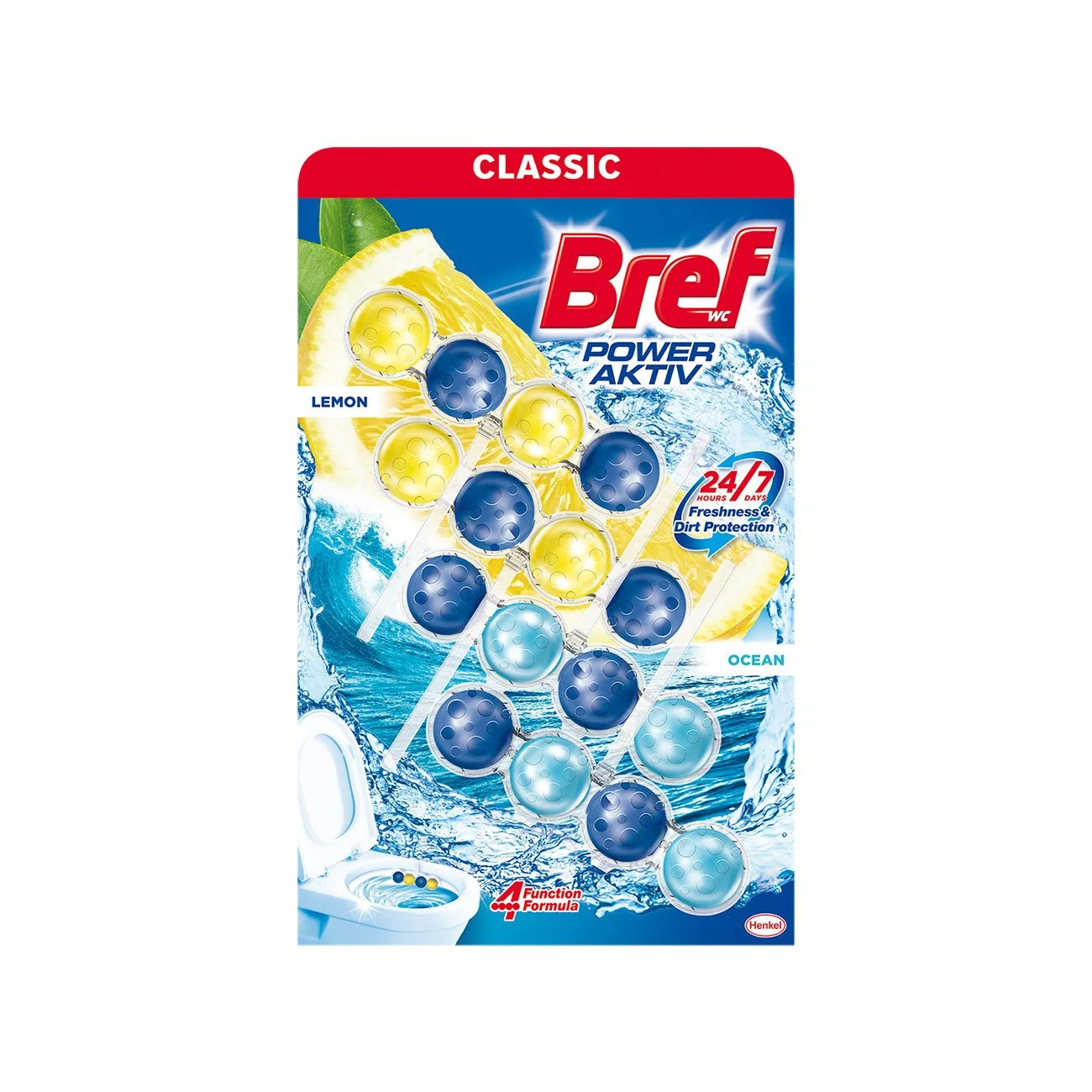 BREF POWER ACTIVE LEMON/OCEAN WC FRESHENER 50G OP.4