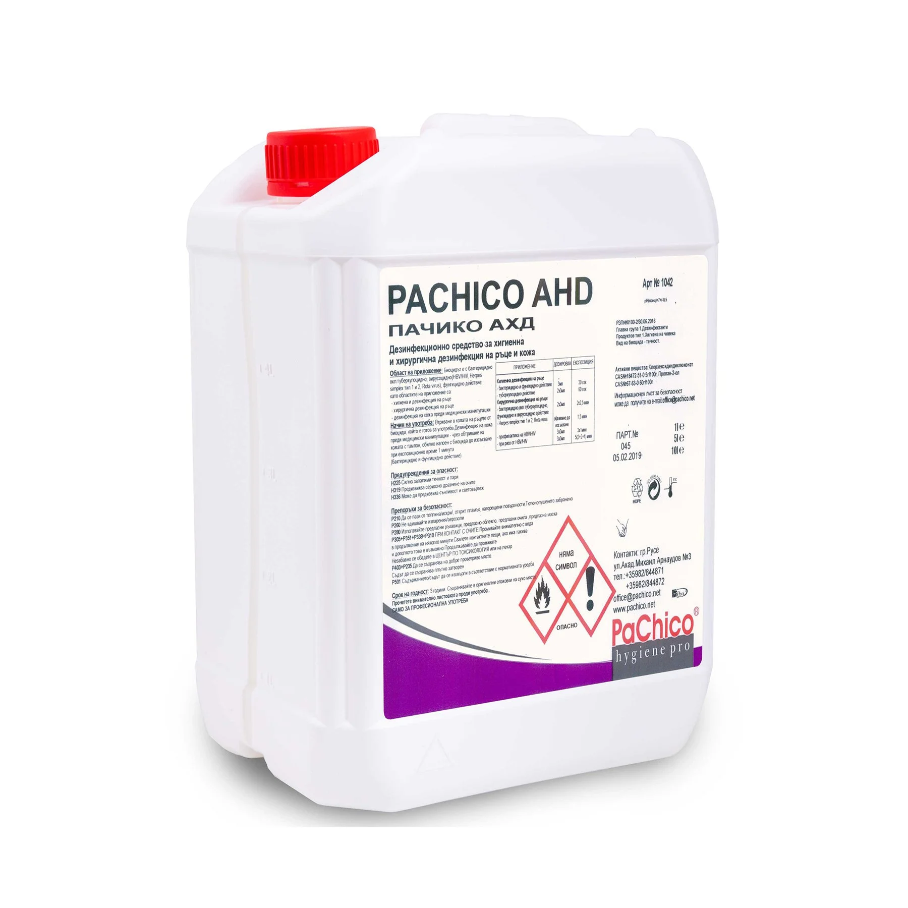 Disinfectant for hands PaChico AHD, professional, 5 L
