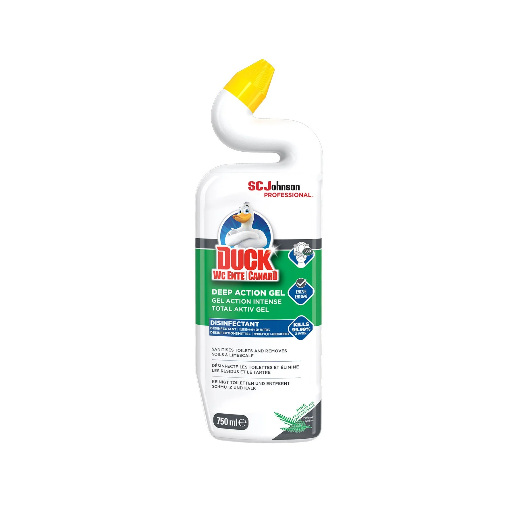 Toilet cleaning agent Duck Total Active Gel Pine, 750 ml