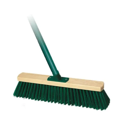 Broom York, industrial, wooden, 60 cm, green