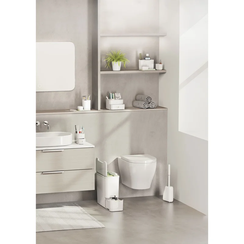 Четка за тоалетна Eko Swift-Glide, 15.8 х 7.2 х 46 cm, бяла