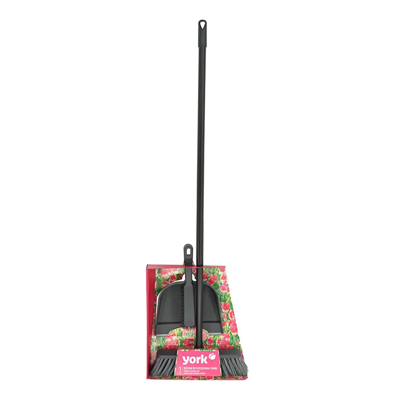 Set broom with handle and brush with dustpan for table York, 120 cm
