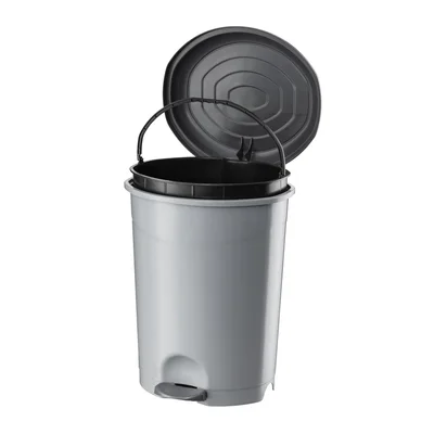 Waste bin Planet, pedal, 35x33x40.6cm, 22xL, gray-black