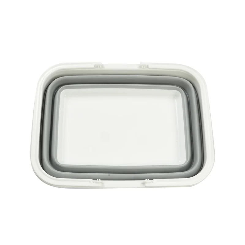 Кошница Office 1, сгъваема, 38 х 28.5 х 15.5 cm, сиво-бяла