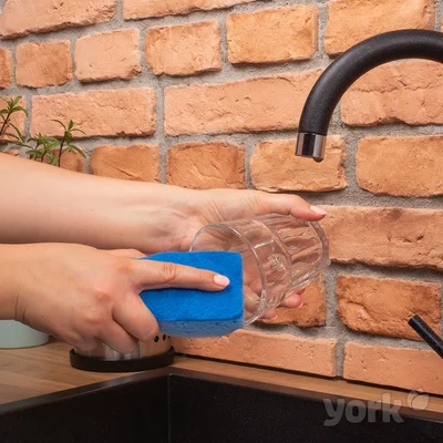 Household sponge York, double-layer, luxury, 6+1 pcs